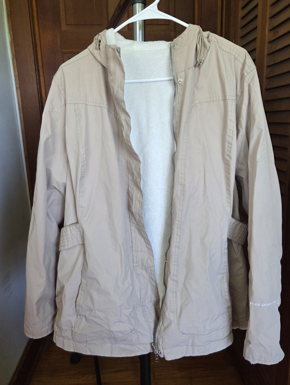Free Country Faux Fur Lined Raincoat